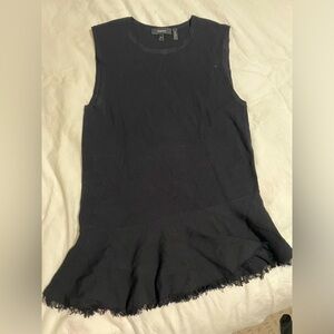 Theory black tank top peplum top size small